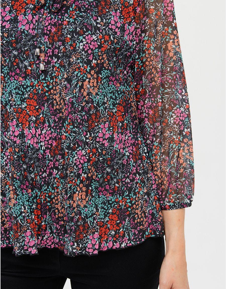 Blouse plissée imprimée