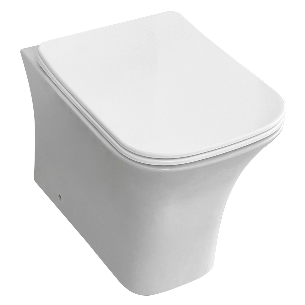 Eastbrook Beddington randloos staand toilet met vortex spoeling wit glans