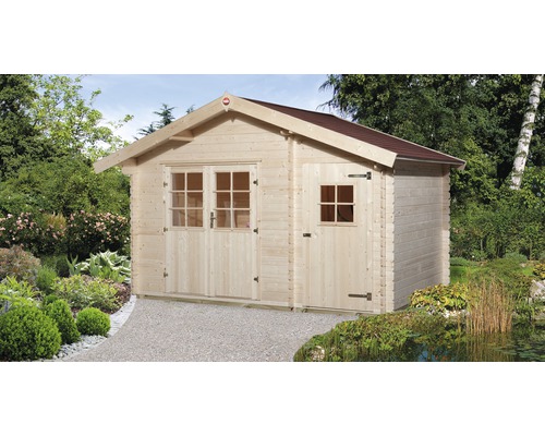 Tuinhuis Weka 253, maat 1, inclusief vloer, 420 x 260 cm, naturel afwerking