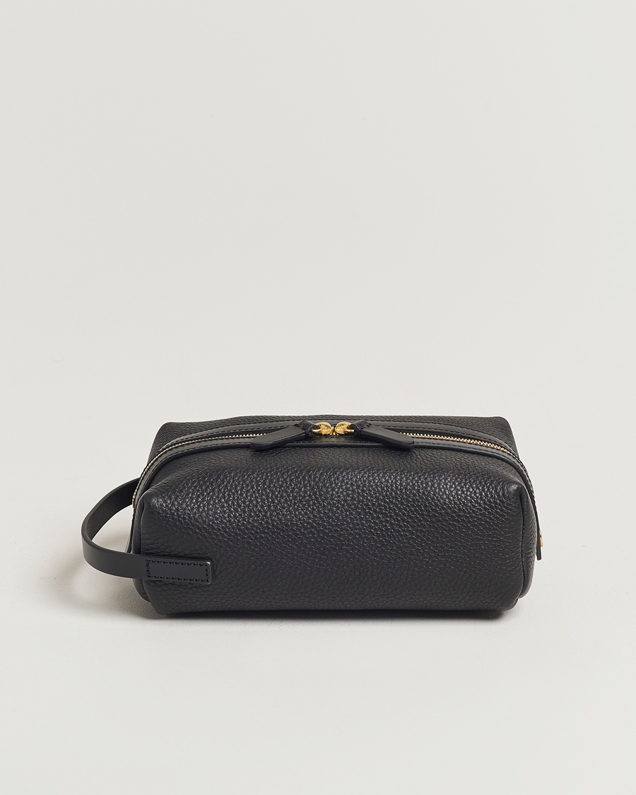 Mismo Groom Pebbled Leather Washbag Black