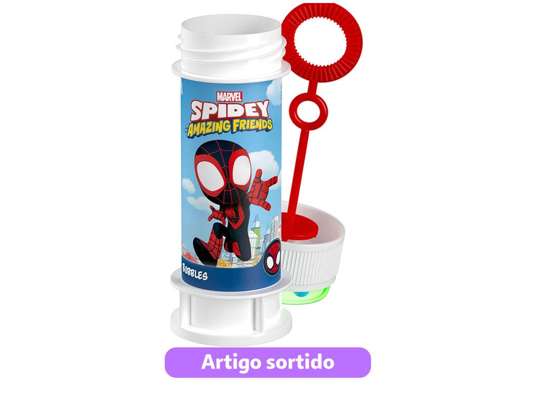 BOLAS DE SABÃO SPIDEY 60ML MODELOS SORTIDOS