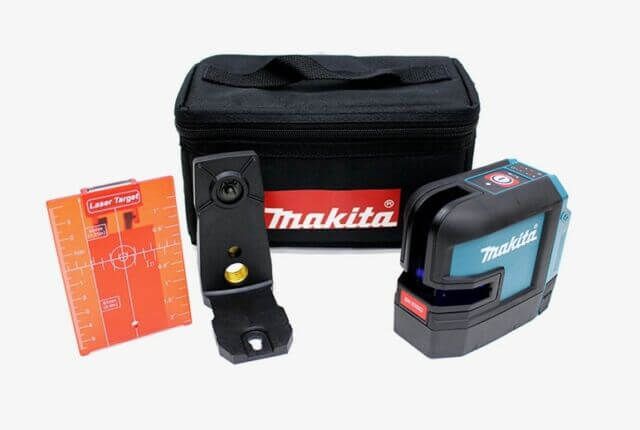 Makita SK105DZ 10,8V Li-Ion accu kruislijnlaser body in tas - zelfnivellerend - rood - 25m