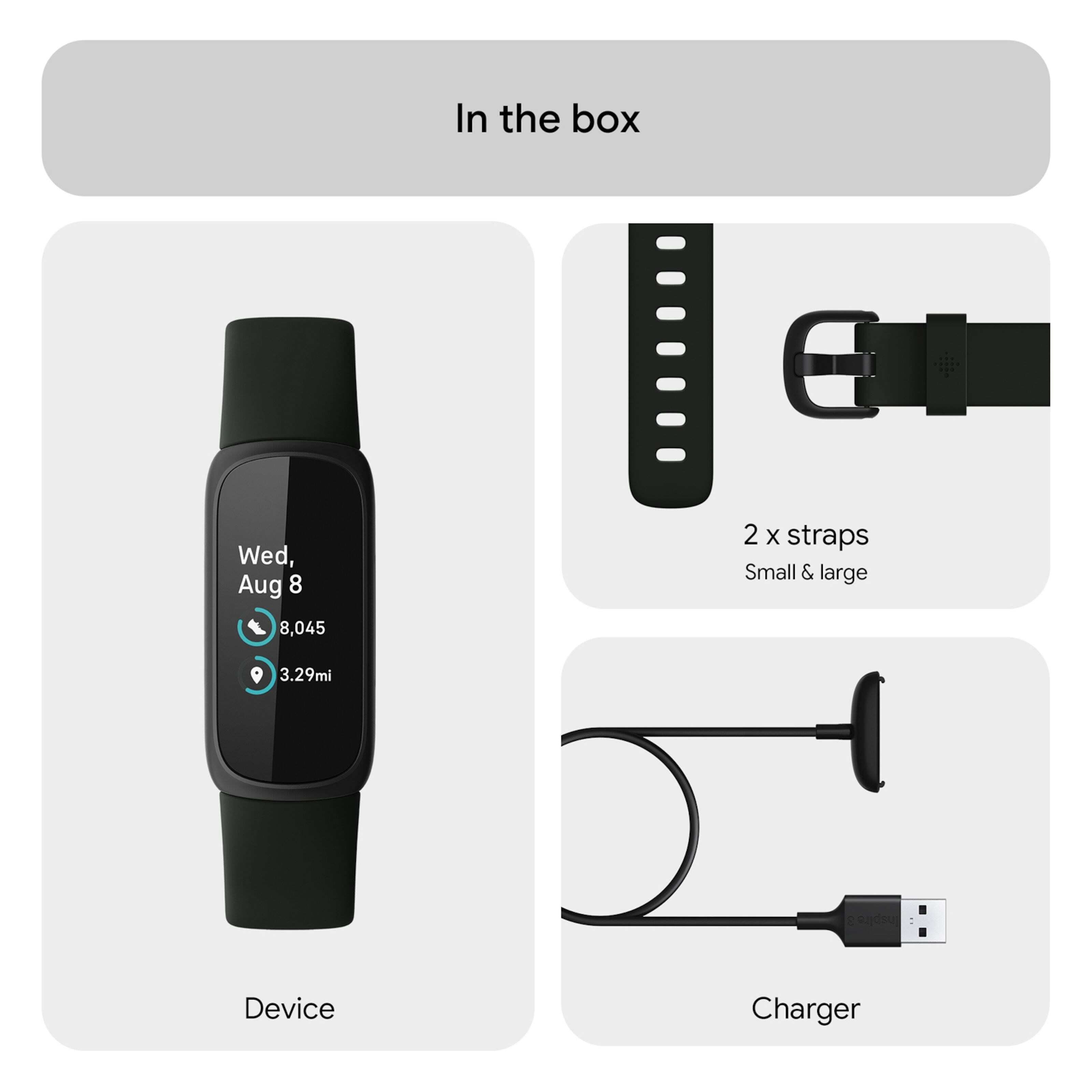 Fitbit Inspire 3 Aktivitetsarmbånd Black/Midnight Zen