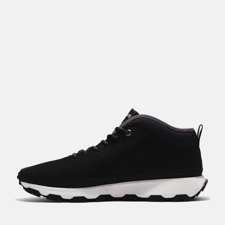 Bota de caminhada Winsor Trail Outdoor para homens de preto.