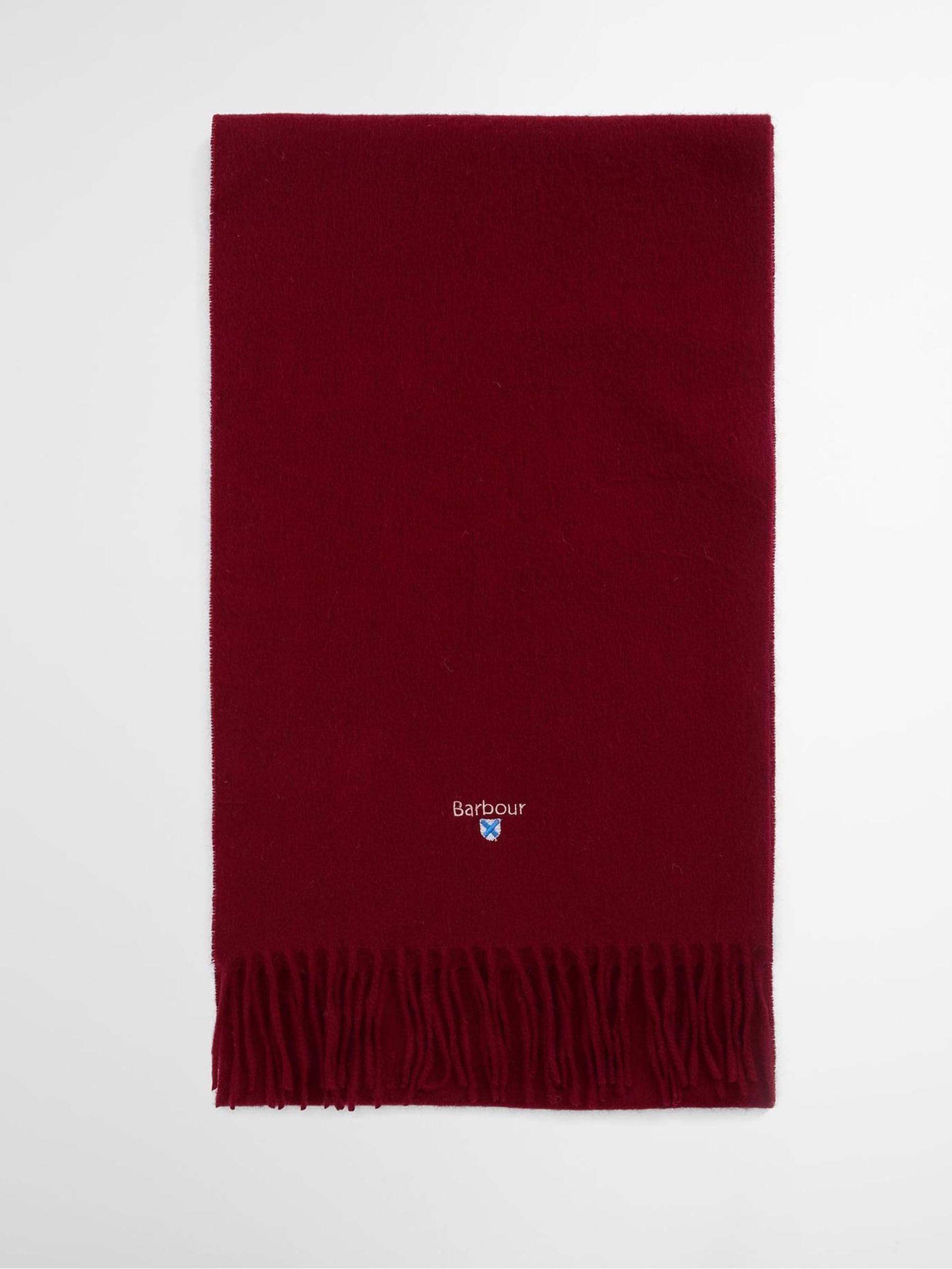 Rood - Barbour® effen lamswollen sjaal
