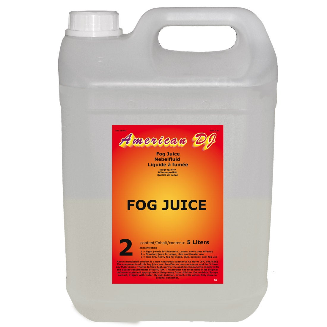 ADJ Fog Juice II Medium 5 liter rookvloeistof (4 stuks)