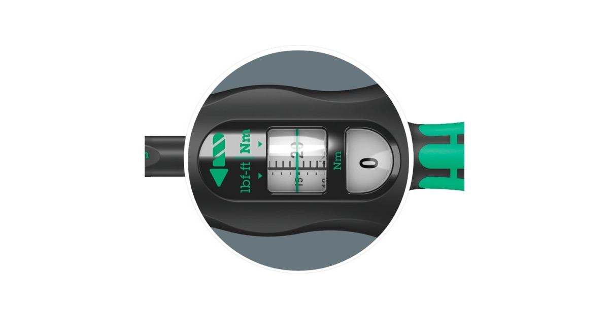 WeraClick-Torque B 2 draaimomentsleutel met omschakelratel, 20-100 Nm  (Zwart/groen)