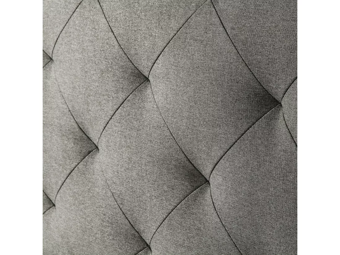 Tête de lit Milano 150x60 cm, Losanges en Tissu Gris, 8 cm d'épaisseur