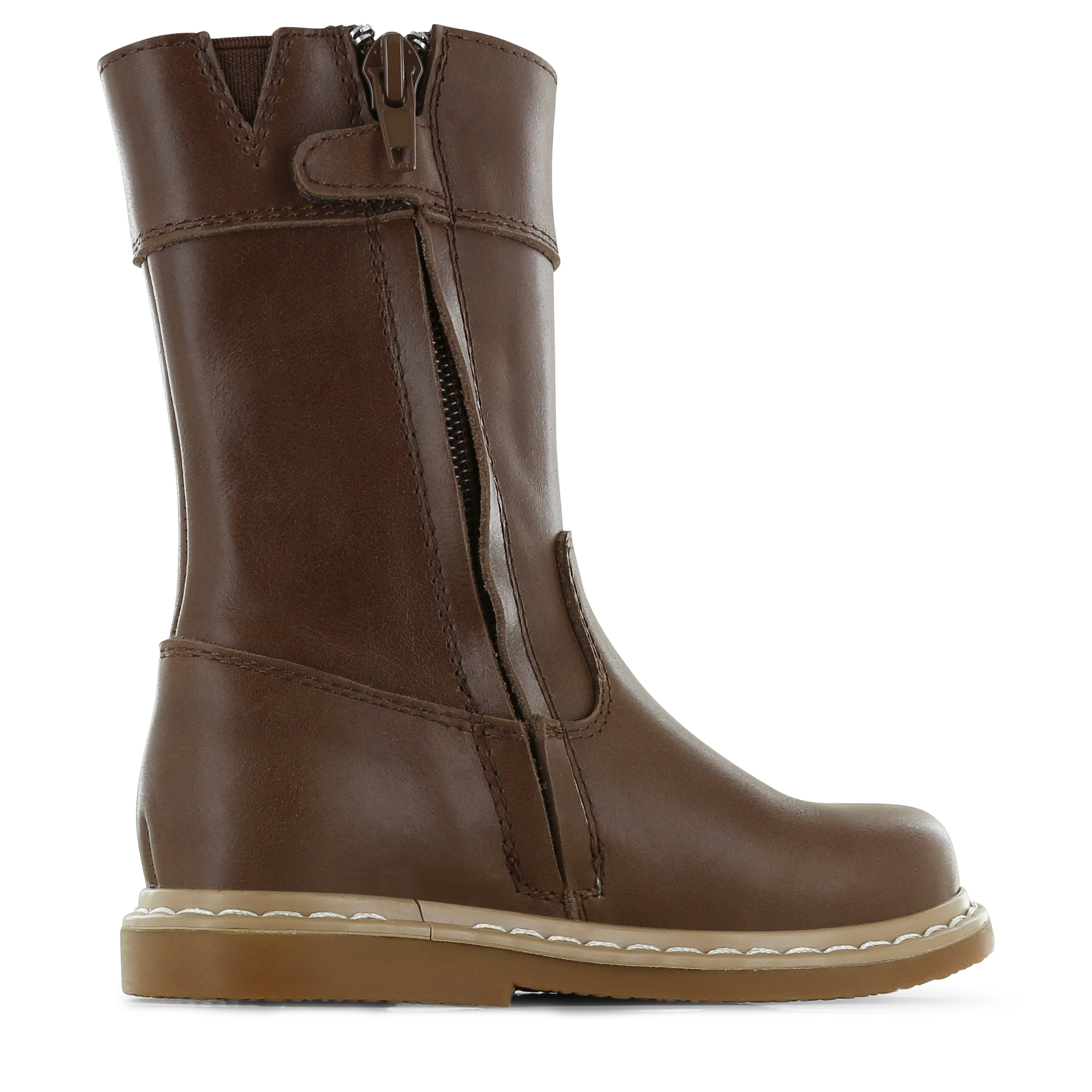 Shoesme slim-fit laarsje donkerbruin Leer | Sale