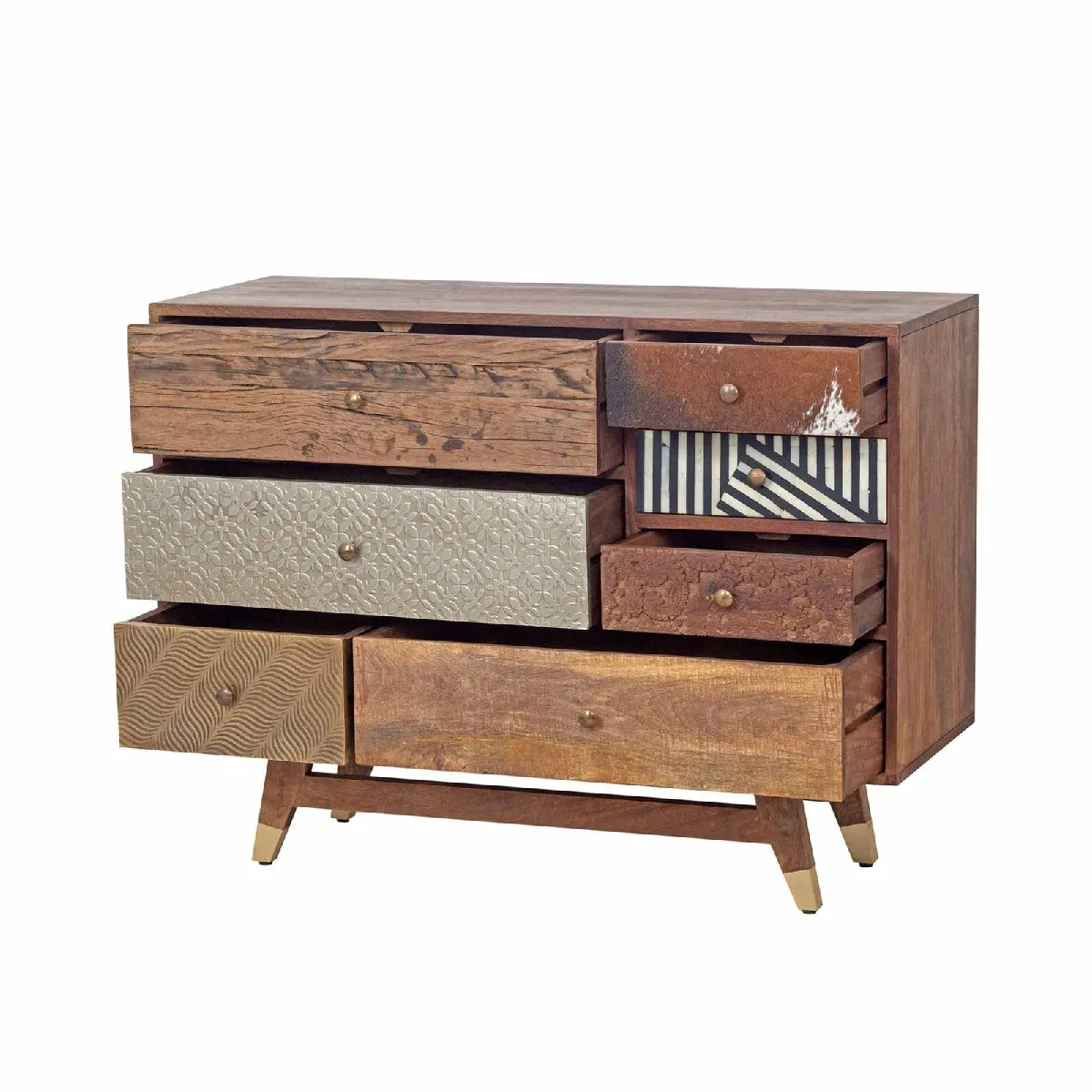 BOIS & CHIFFONS Commode multi-matériaux