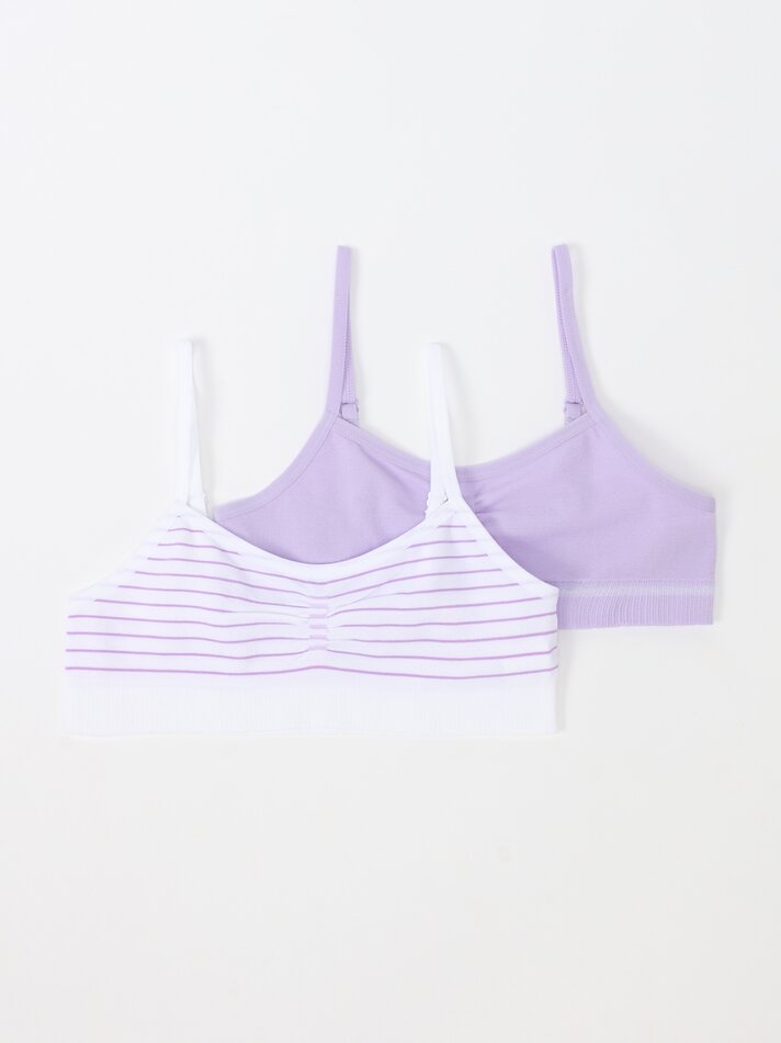Conjunto de 2 regatas sem costura - Brancas