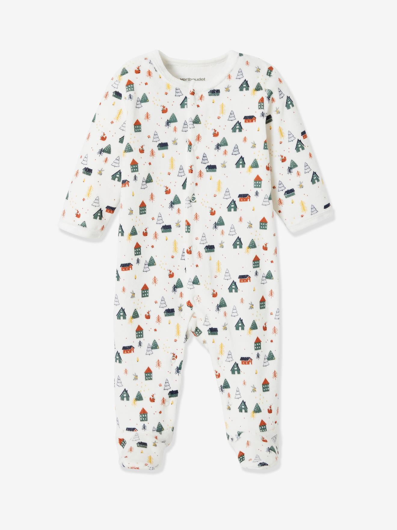 Conjunto de 2 pijamas de bebê em veludo azul escuro bicolor/multicolorido