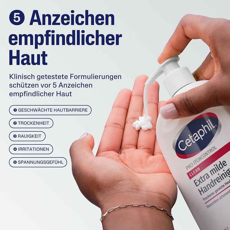 Cetaphil Pro Itch Control Clean extra milde Handreinigung , 500 ml