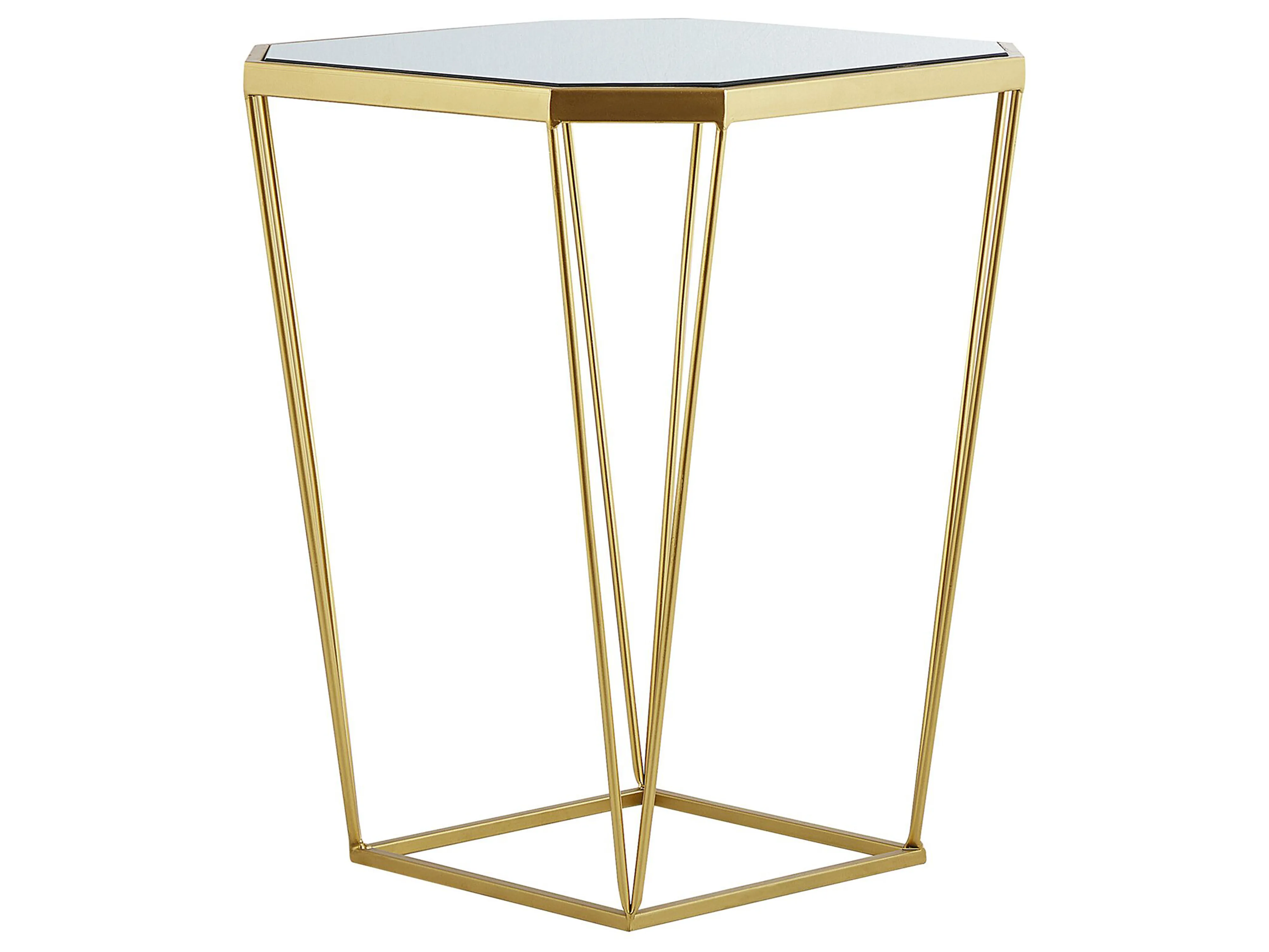 Set van 2 bijzettafels SIERRA Glas Goud