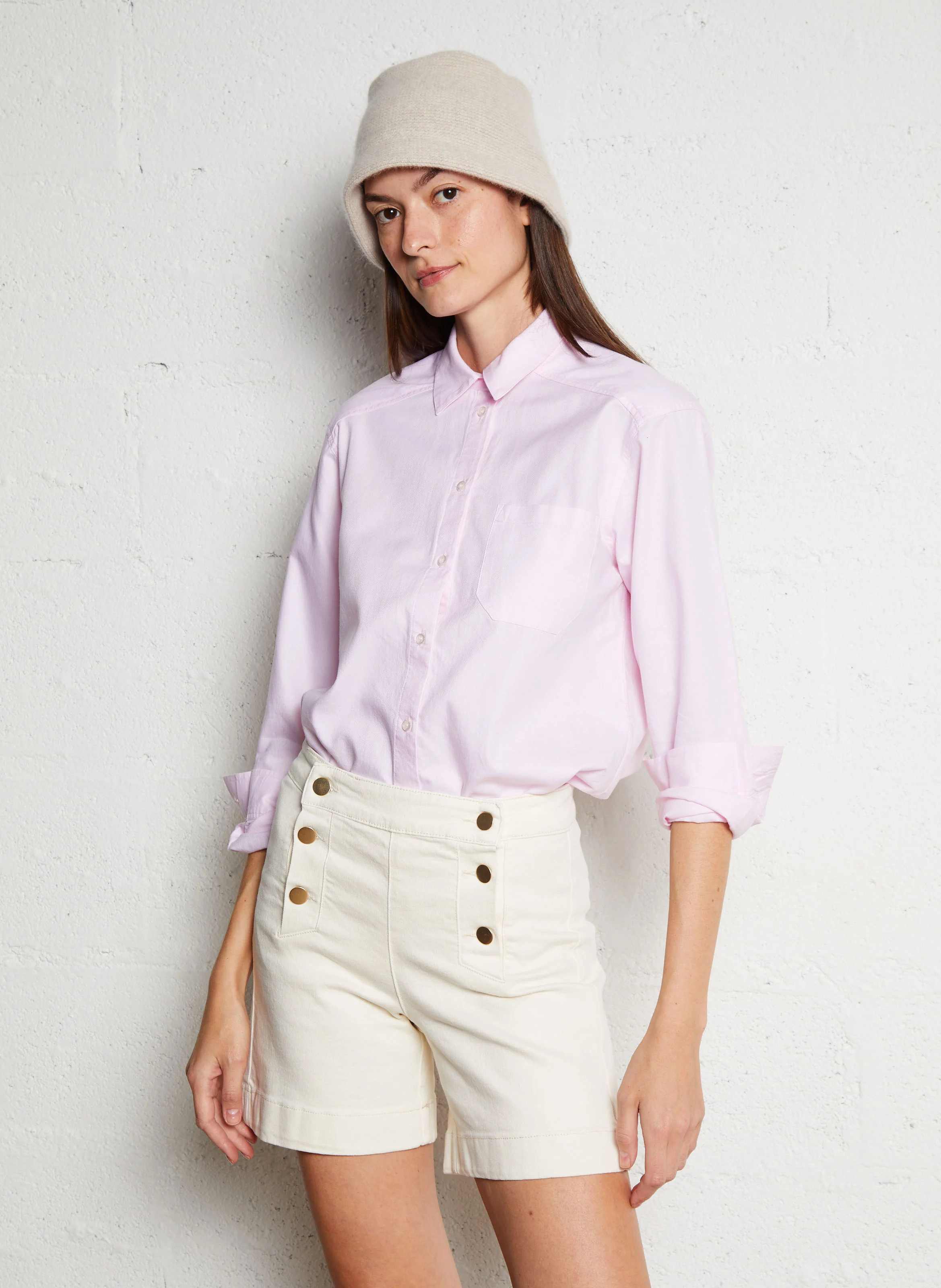 THOMAS - Chemise col classique en coton| Rose