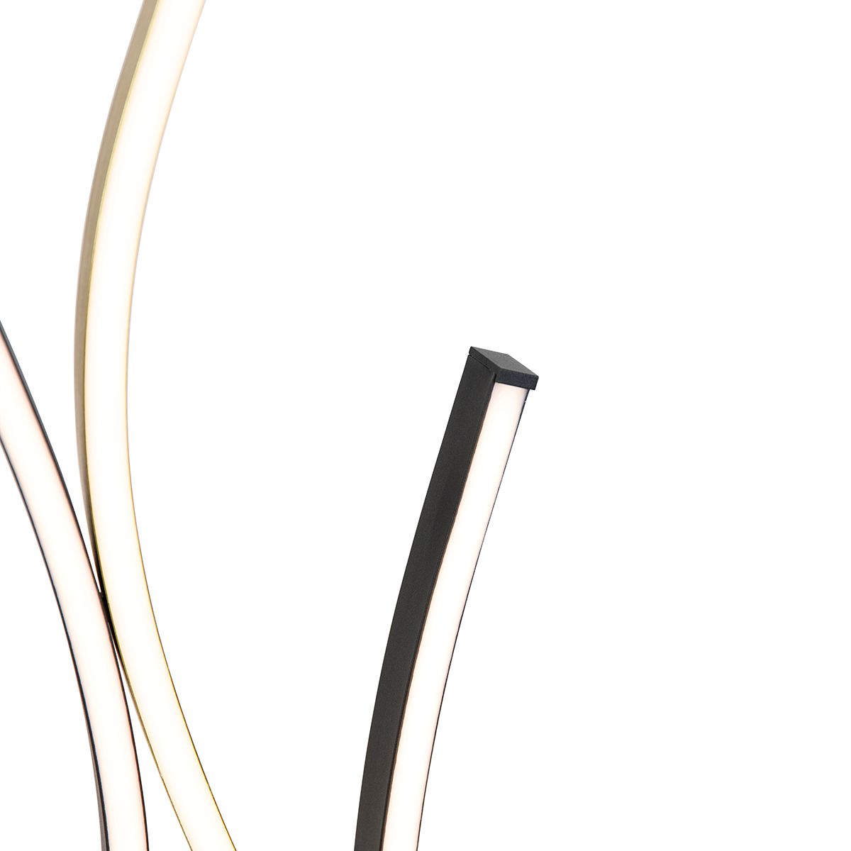Design vloerlamp zwart met goud incl. LED dimbaar - Blaze