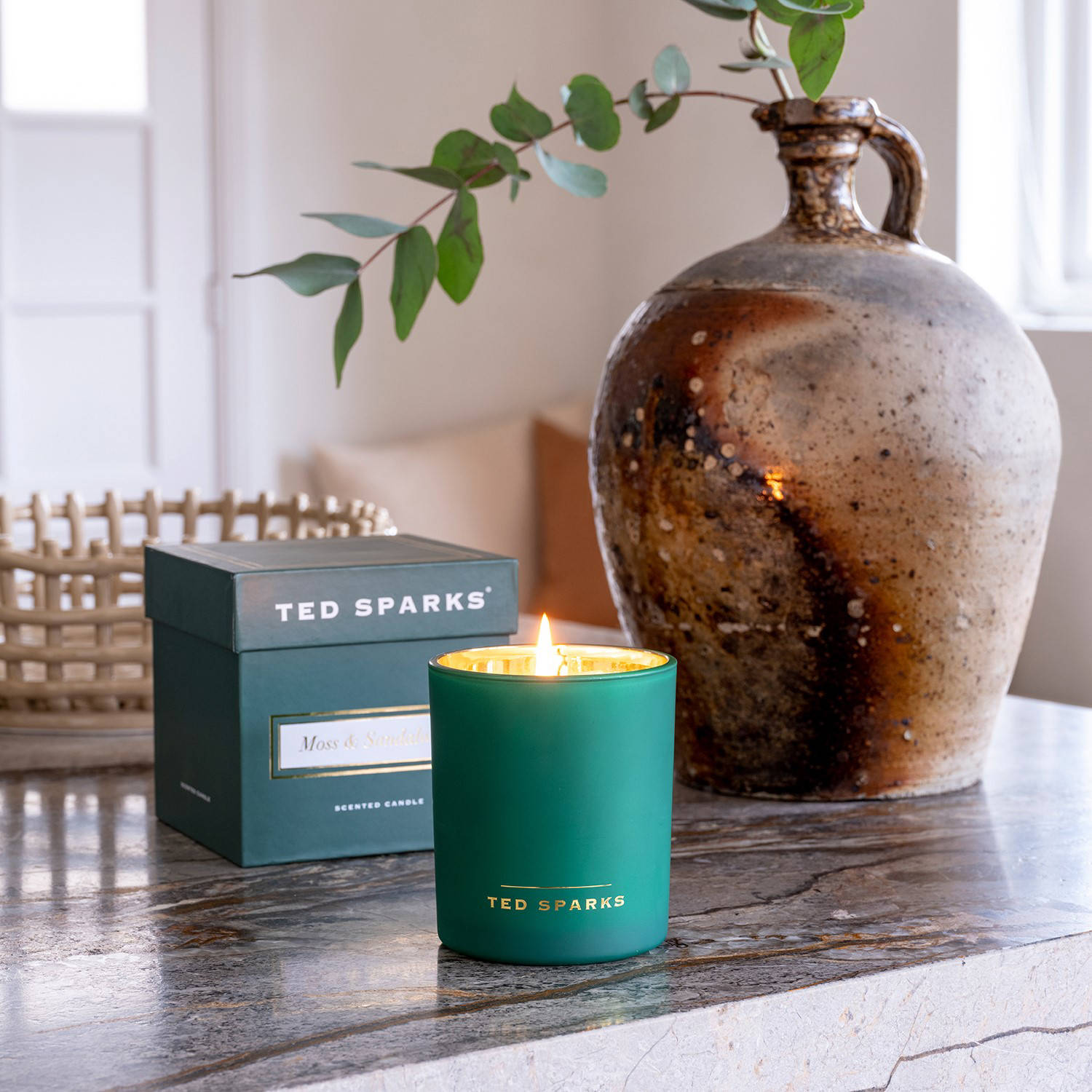 Ted Sparks geurkaars Demi - Moss & Sandalwood
