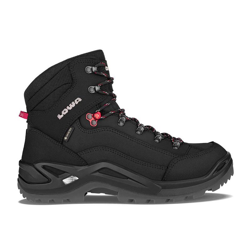 LOWA Renegade GTX Mid Herren  Schwarz/Rubinrot