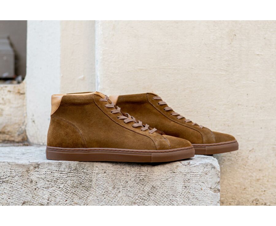 Sneakers montantes homme Velours Chamois - THORNLEA