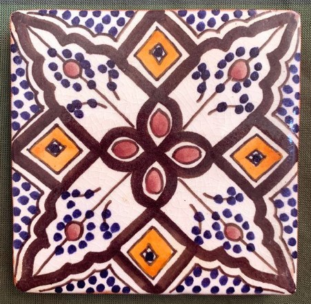 Kachel 'Koub', multicolor, H 10 cm, B 10 cm von fischer's lagerhaus