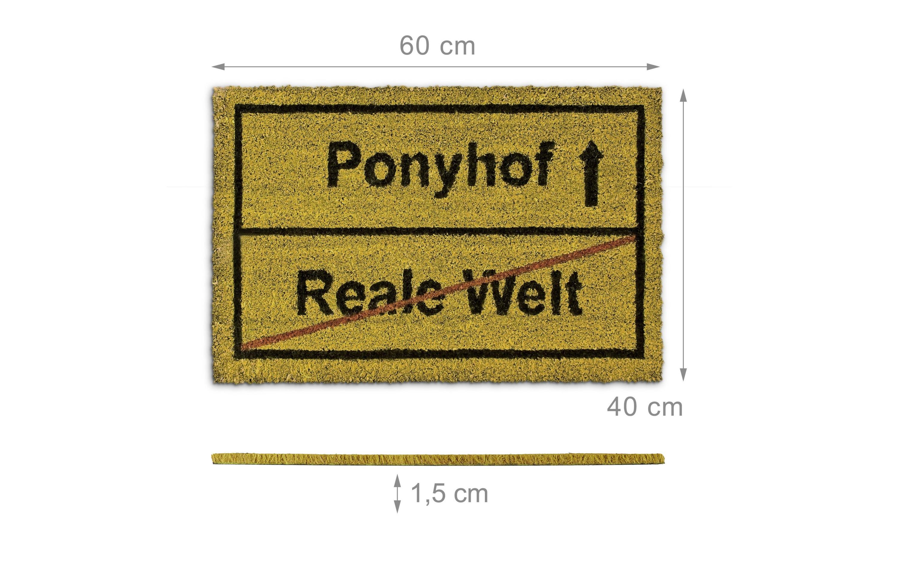 Fussmatte Ponyhof 40 cm x 60 cmSchmutzfangmatte aus Kokosfasern