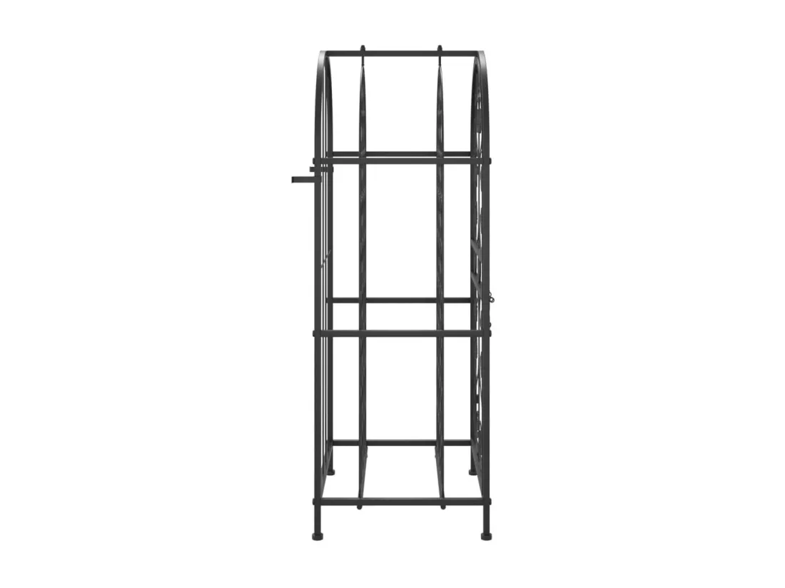 Casier à bouteilles 33 bouteilles noir 45x36x100 fer forgé