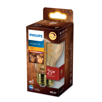 Philips LED peer E27 25W filament goud spiraal dimbaar