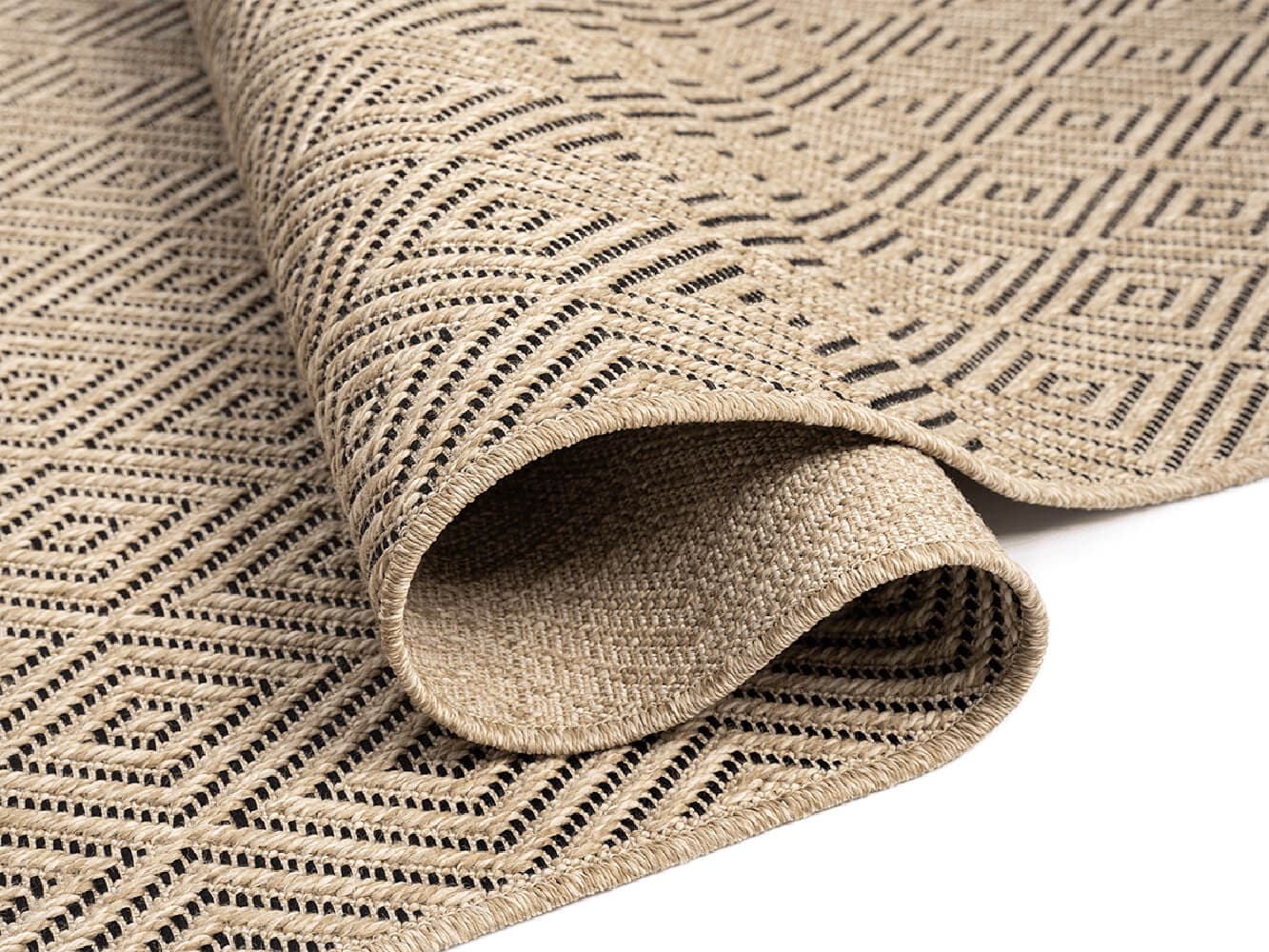 the carpet Teppich »Kansas« rechteckig 1 mm Höhe moderner robuster In und Outdoor Teppich Jute Look