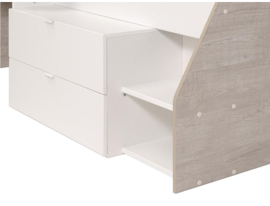 VENTE-UNIQUE - Lit enfant Lit gisele avec bureau et rangements inclus - 90 x 200 cm ...