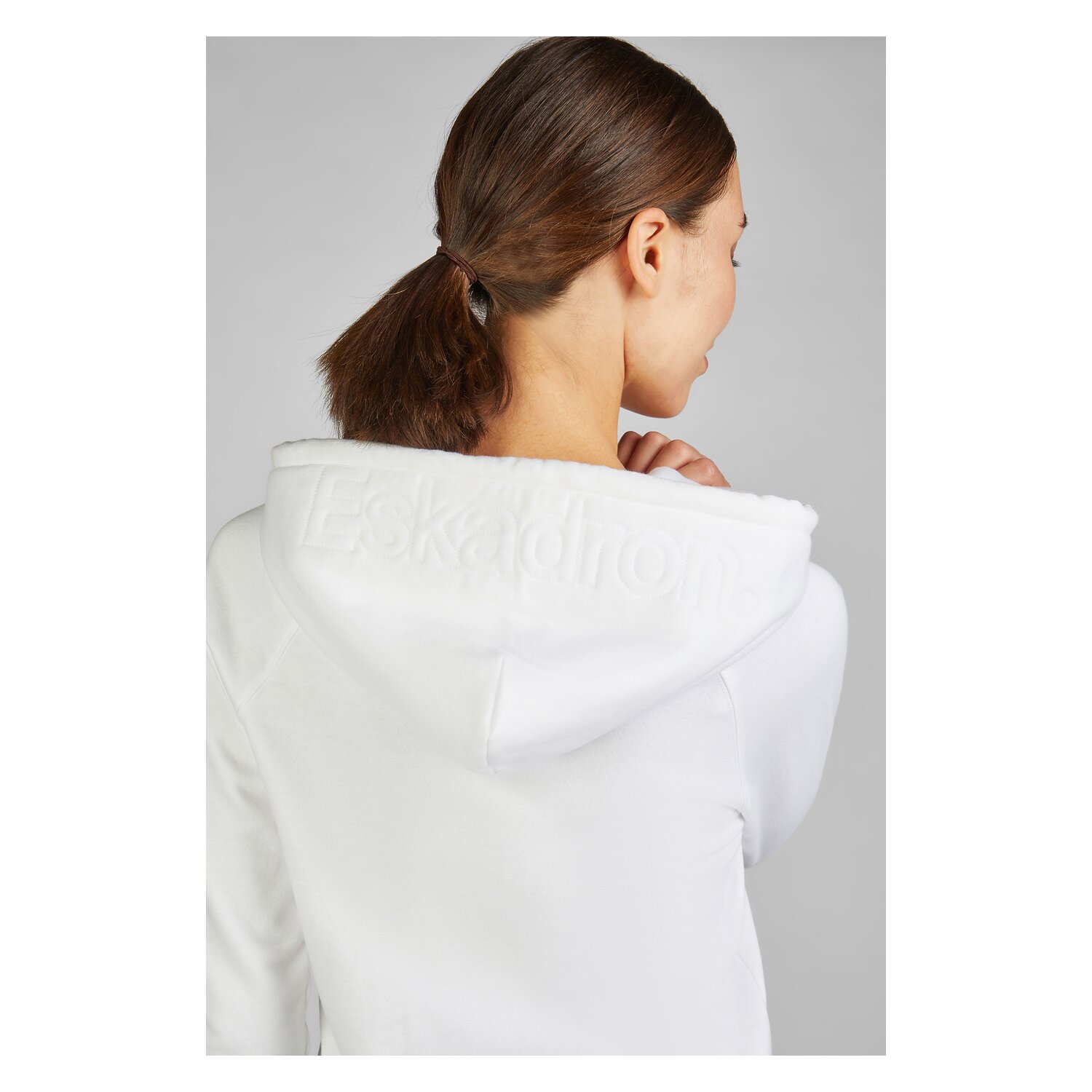 ESKADRON Dynamic Hoodie Tech-Jersey Zip-Hood - white