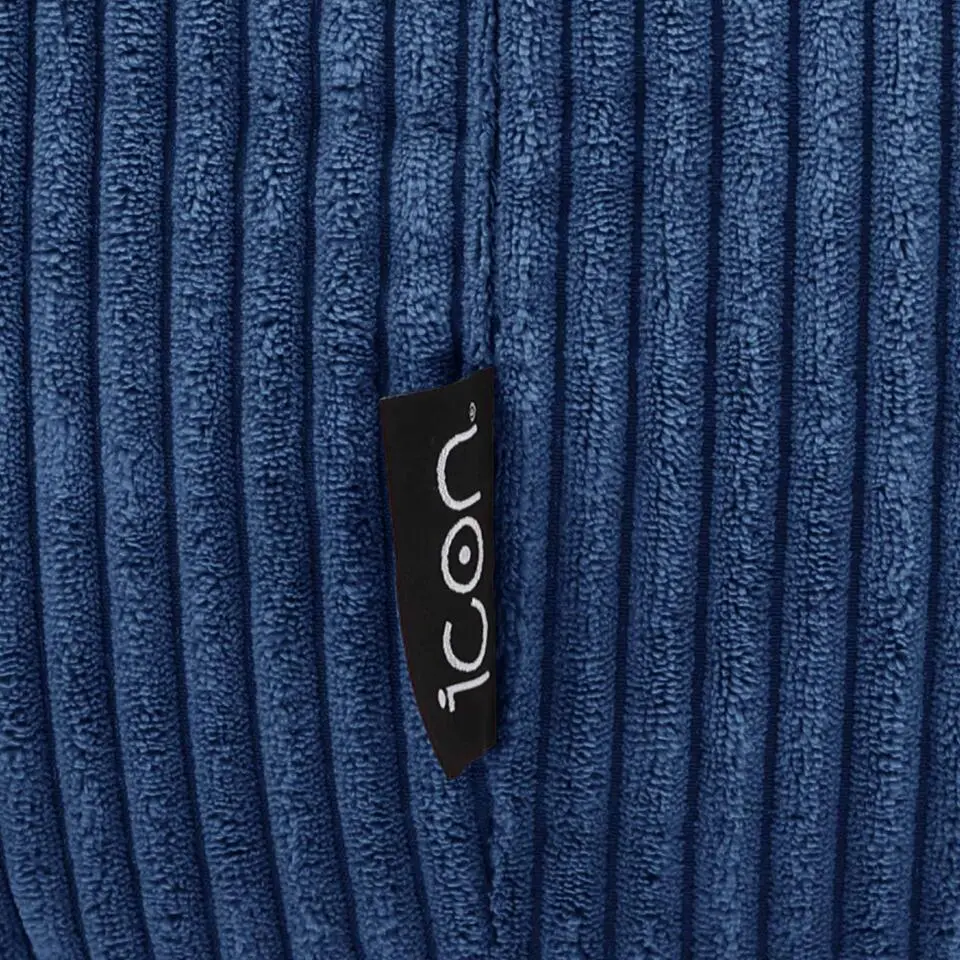 Set van 2 icon Zitzak Kingston - Corduroy Zitzak Volwassenen - Denimblauw