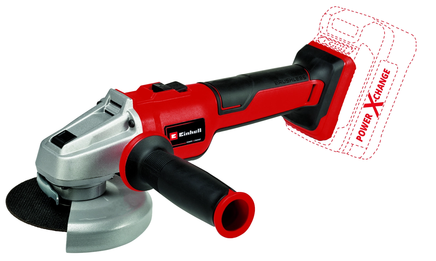 Einhell AXXIO 18/125 Q BL Solo 18V Li-Ion accu haakse slijper body - 125 x 33 mm - koolborstelloos