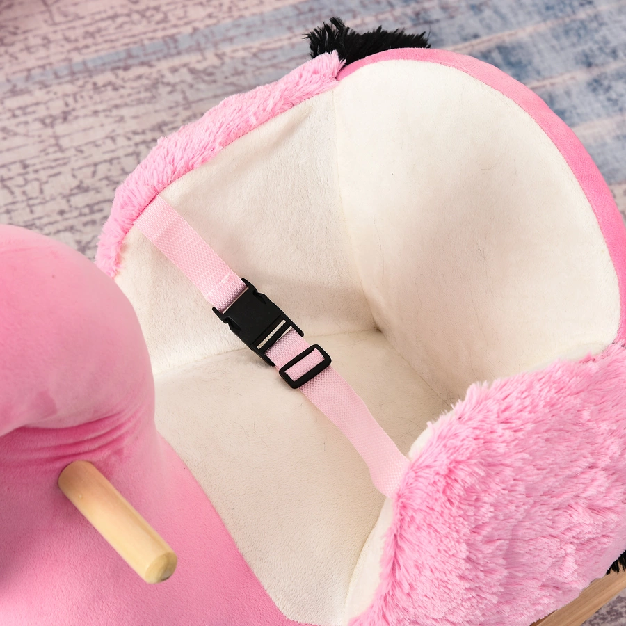 HOMCOM Kinder Schaukeltier als Flamingo rosa