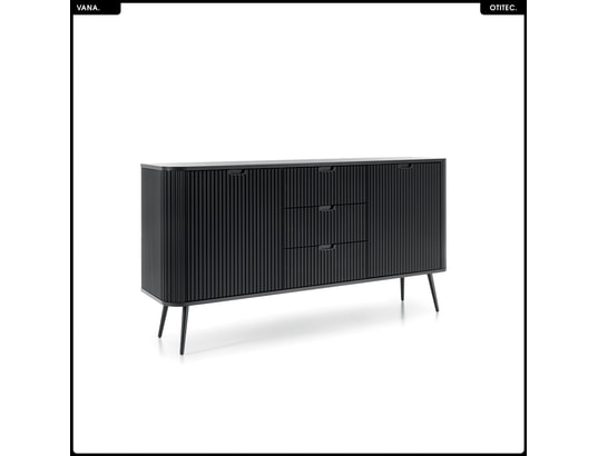 OTITEC - Commode - l.168 x h.87 x p.39 cm - vana - noir