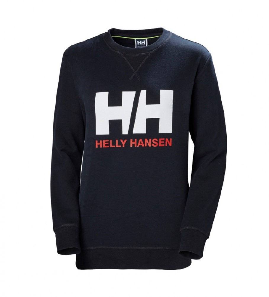 Moletom Helly Hansen com gola redonda e logo HH, azul marinho