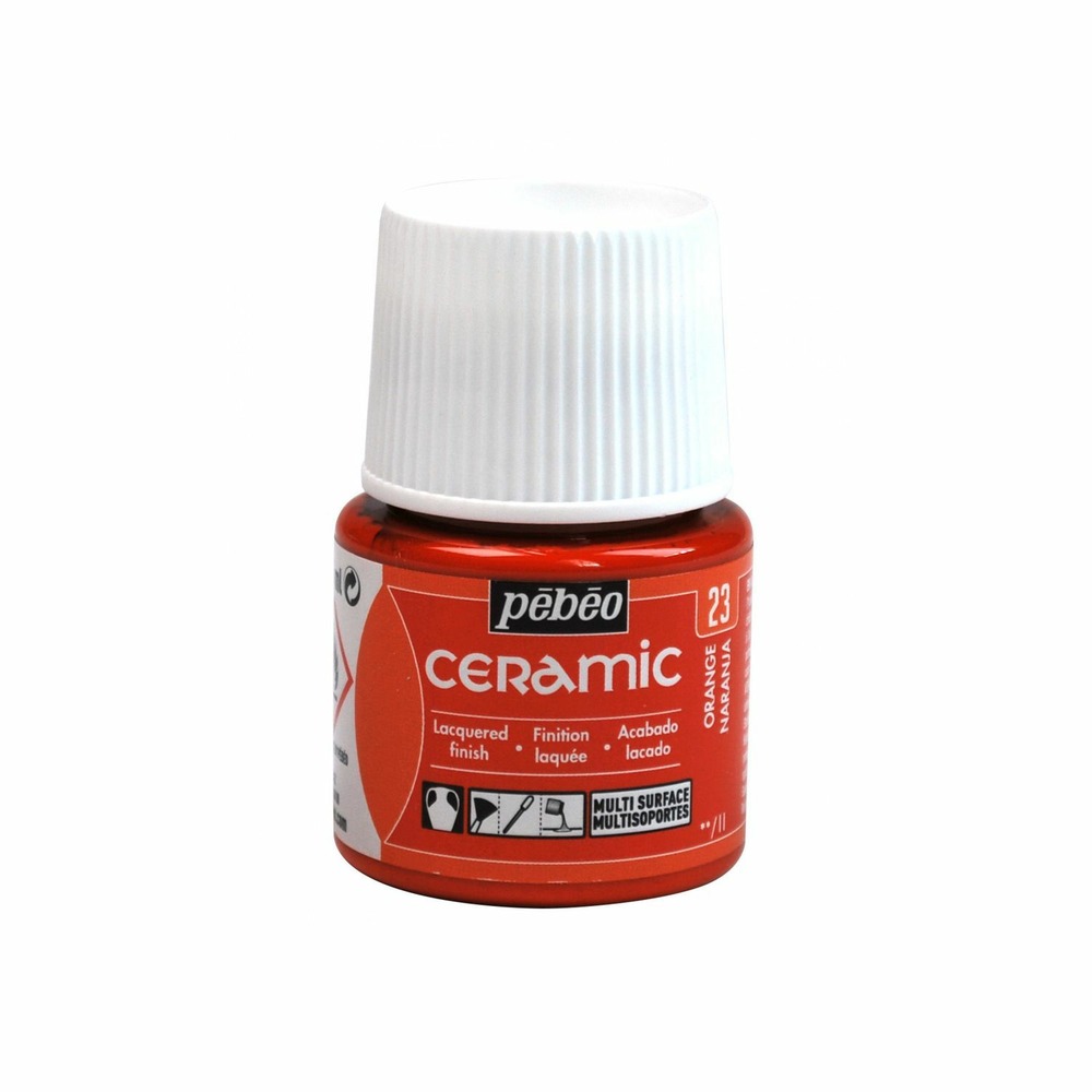 Peinture céramique et multi-surfaces - orange - 45 ml