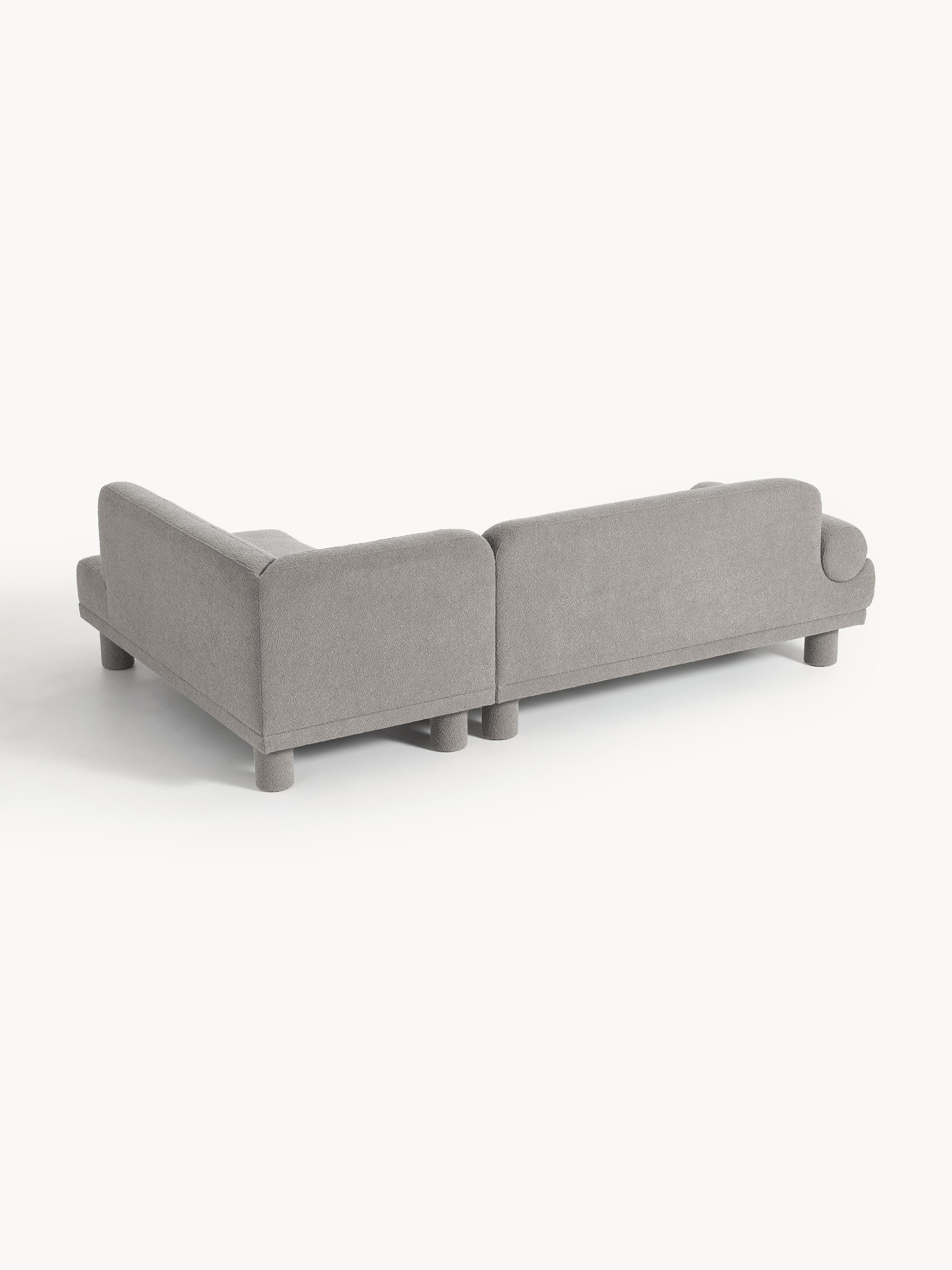 Bouclé hoekbank Lilo