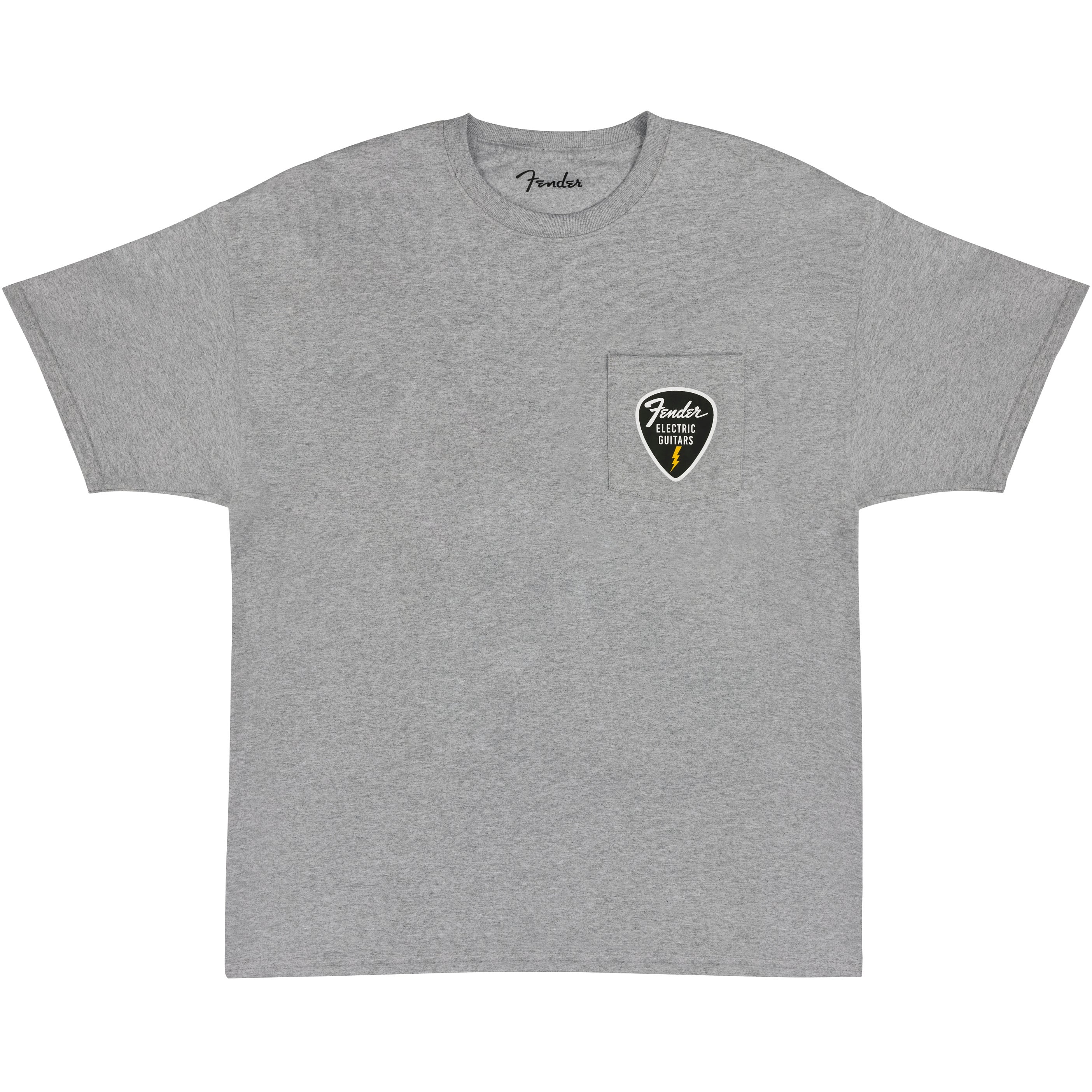 Fender Pick Patch Pocket Tee Athletic Gray S