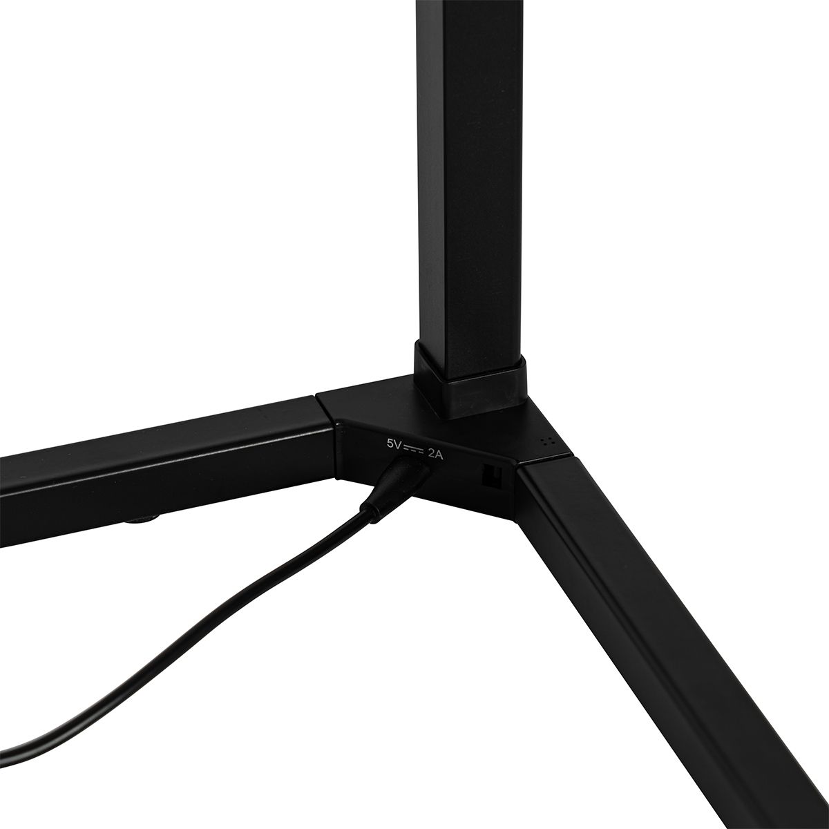 Vloerlamp zwart incl. LED met RGB en afstandsbediening - Carla