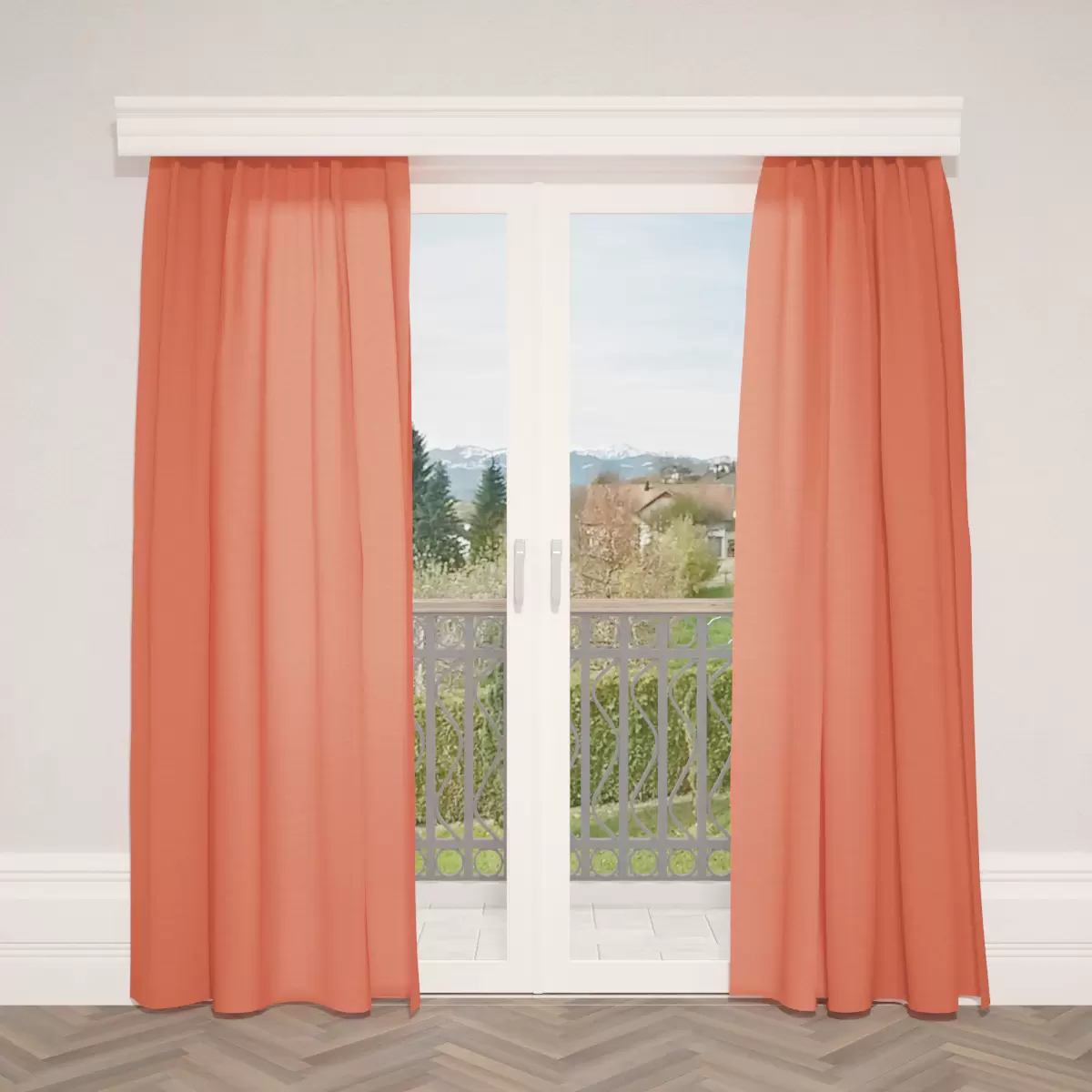 Nachtvorhang Livia orange,kupfer