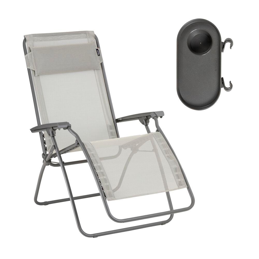 Set Relaxsessel und Getränkehalter RClip Batyline® Iso Seigle