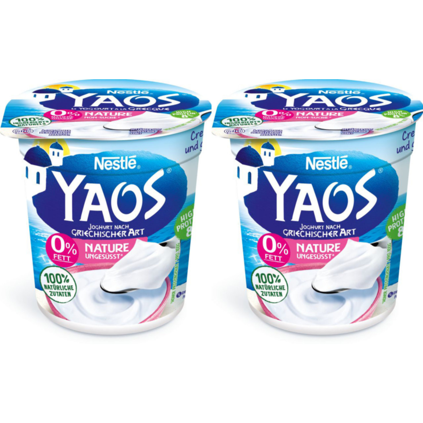 Yaos Joghurt 0% Fett Nature nach Griechischer Art 2x150g
