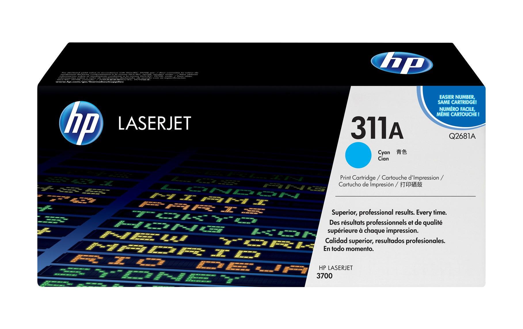 Toner Nr. 311A (Q2681A) Cyan<br>Tonerkartusche