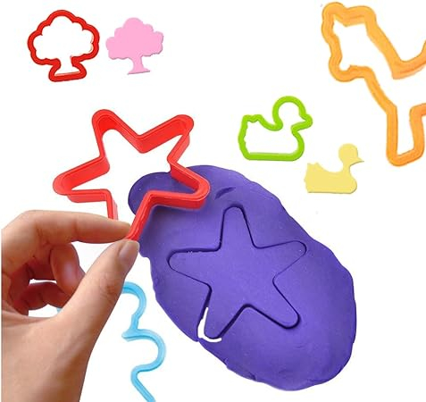 (26-tlg. Set) Kinder Knet Spielzeug Förmchen DIY Modellier Zubehör inkl. Ausstechformen   Plastilin Werkzeug - Assortiert