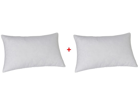DROUAULT - Oreiller rectangle Pack de 2 Titanium mi-ferme 50x75cm