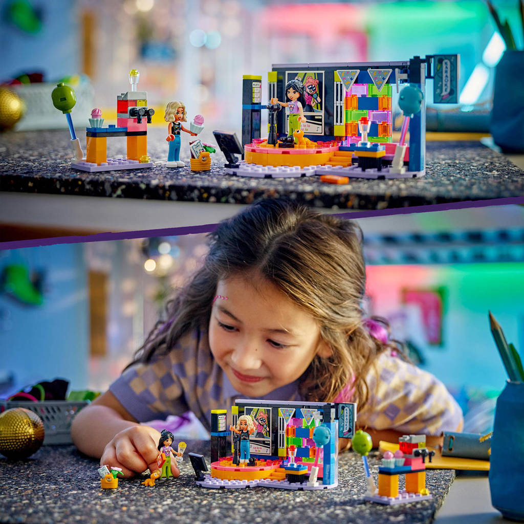 Feestje met deze karoaoke set van Lego FriendsKaraoke muziekfeestje Speelgoed Rollenspellen Set met Mini Poppetjes 42610