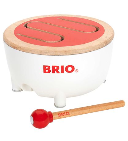 BRIO Kleinkindtrommel - Rot/Weiß 30181