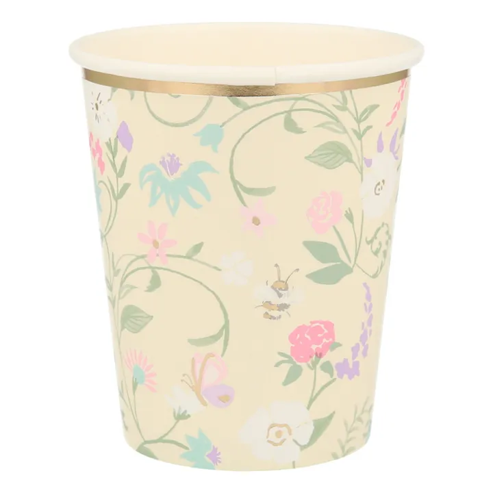 Meri Meri Gobelets floraux Ladurée - Set de 8