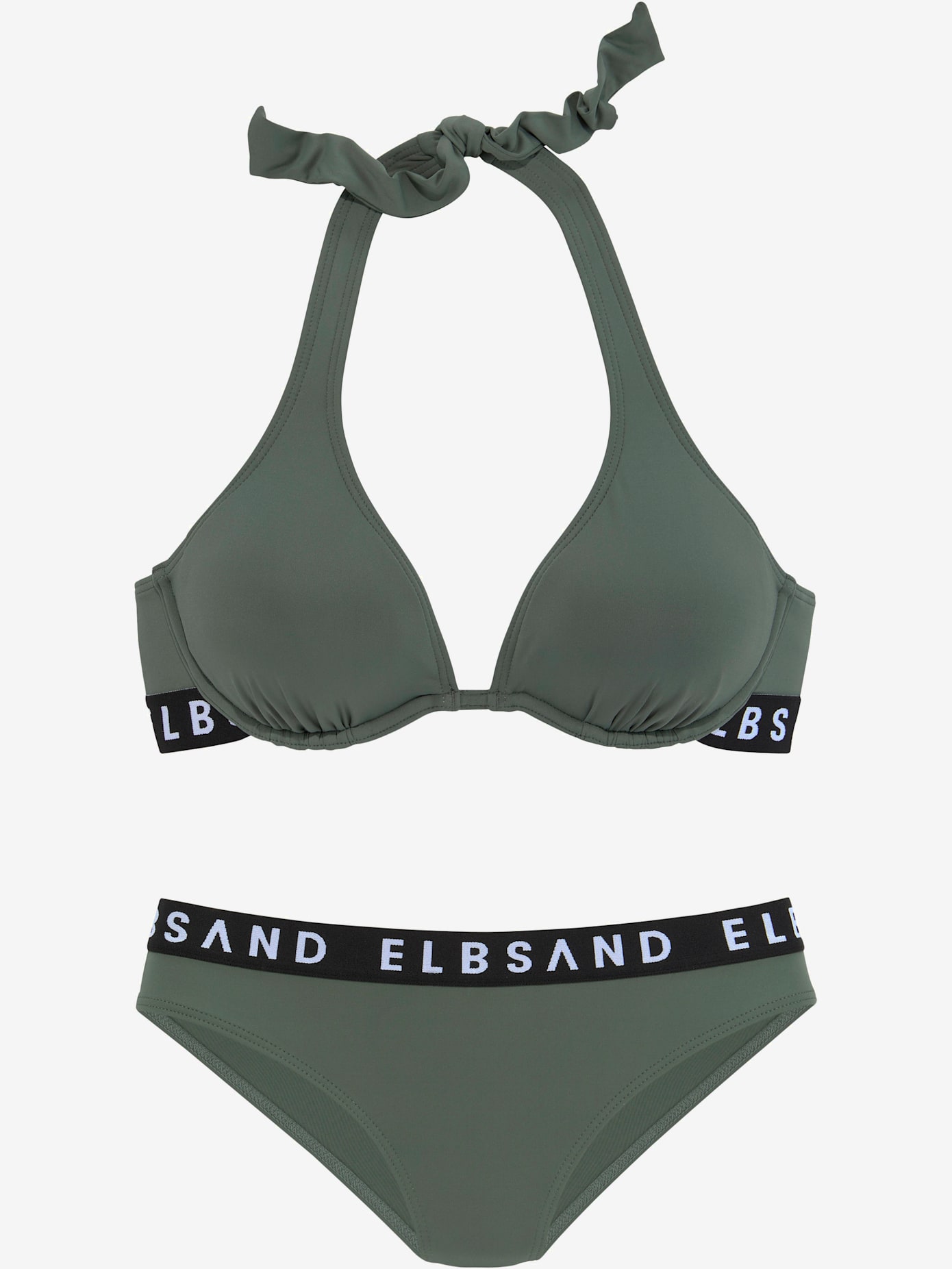 Maillot de bain à armatures ruban élastique avec marque inscrite