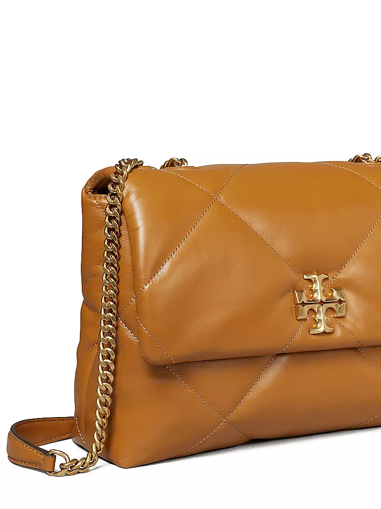 TORY BURCH Ledertasche - Umhängetasche KIRA DIAMOND  braun